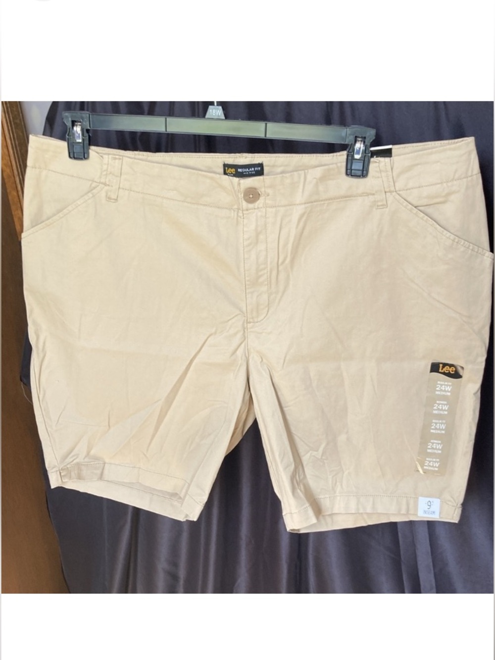 Lee Bermuda safari tan short soft premium stretch fabric 24W